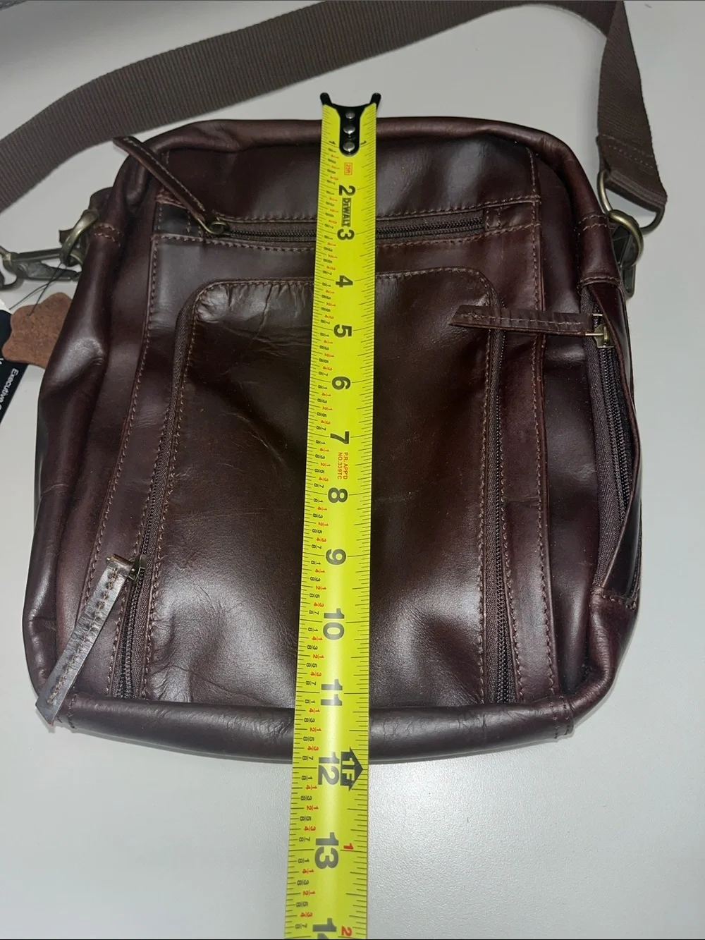 Wilsons Leather Dark Brown Messenger Crossbody Bag
